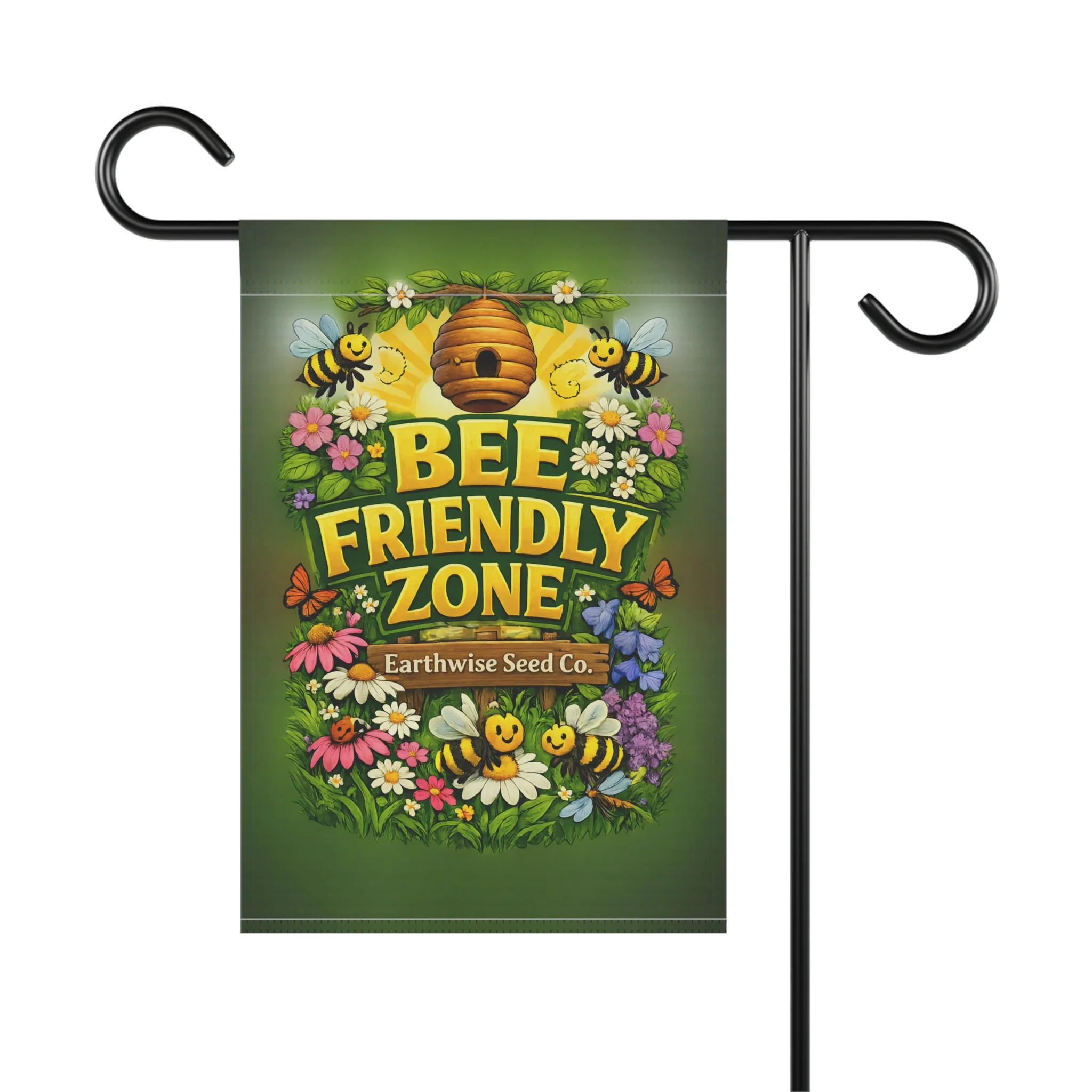 Bee Friendly Garden Flag - Image 3