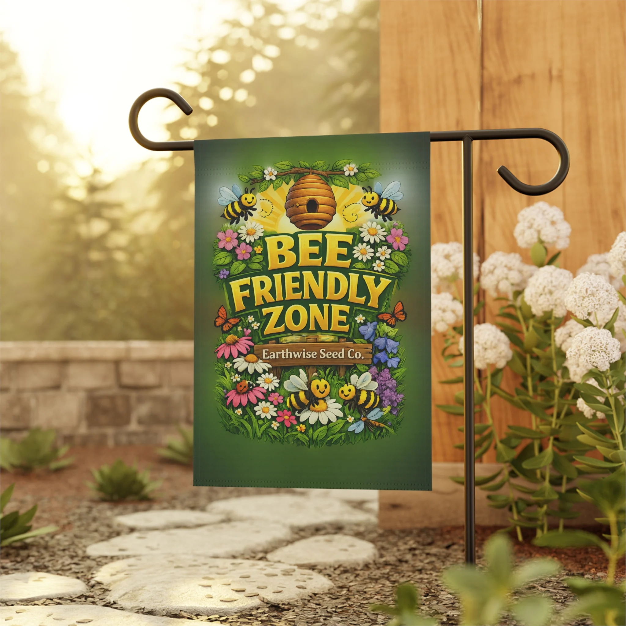 Bee Friendly Garden Flag - Image 5