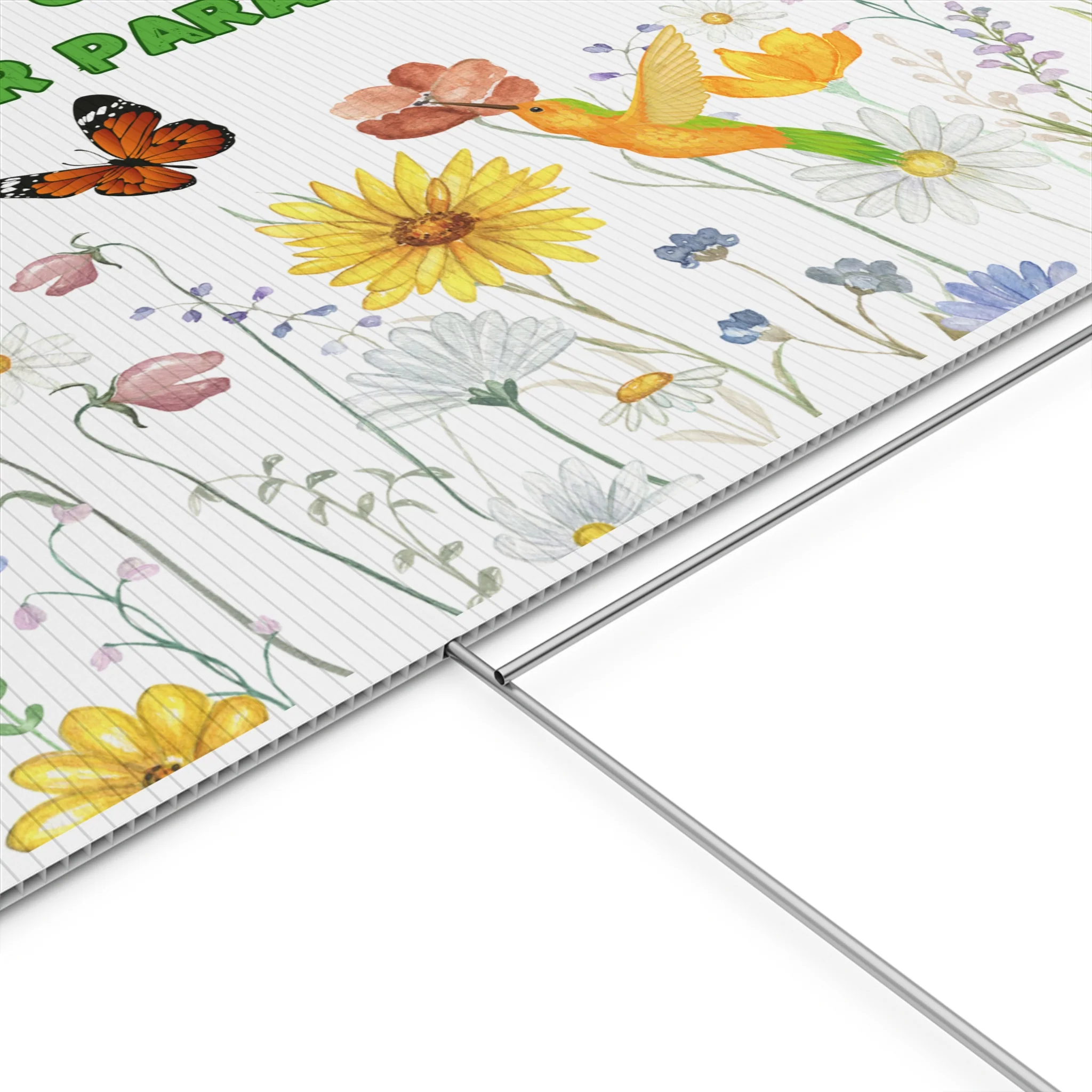Garden Sign - Pollinator Paradise - No Mow, Just Grow - Eco-Friendly Decoration - Image 4