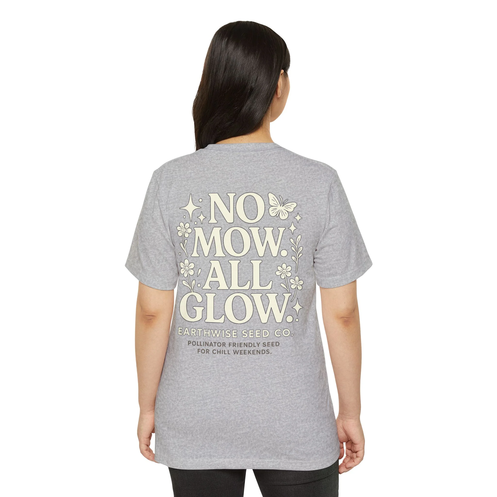 No Mow. All Glow. Recycled Organic T-Shirt - Image 10