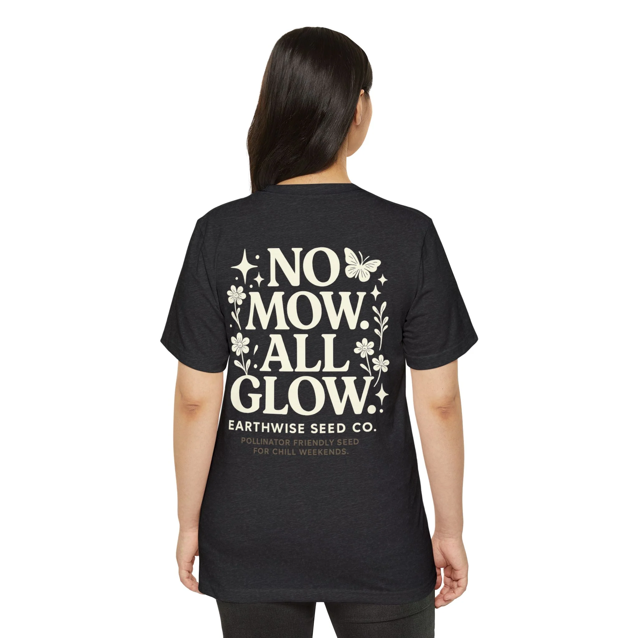 No Mow. All Glow. Recycled Organic T-Shirt - Image 12