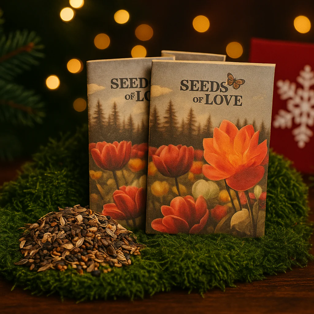 “Seeds of Love” Wildflower Packets (2-Pack) – Native Pollinator Mix | Perfect for Cards & Stockings - Image 4